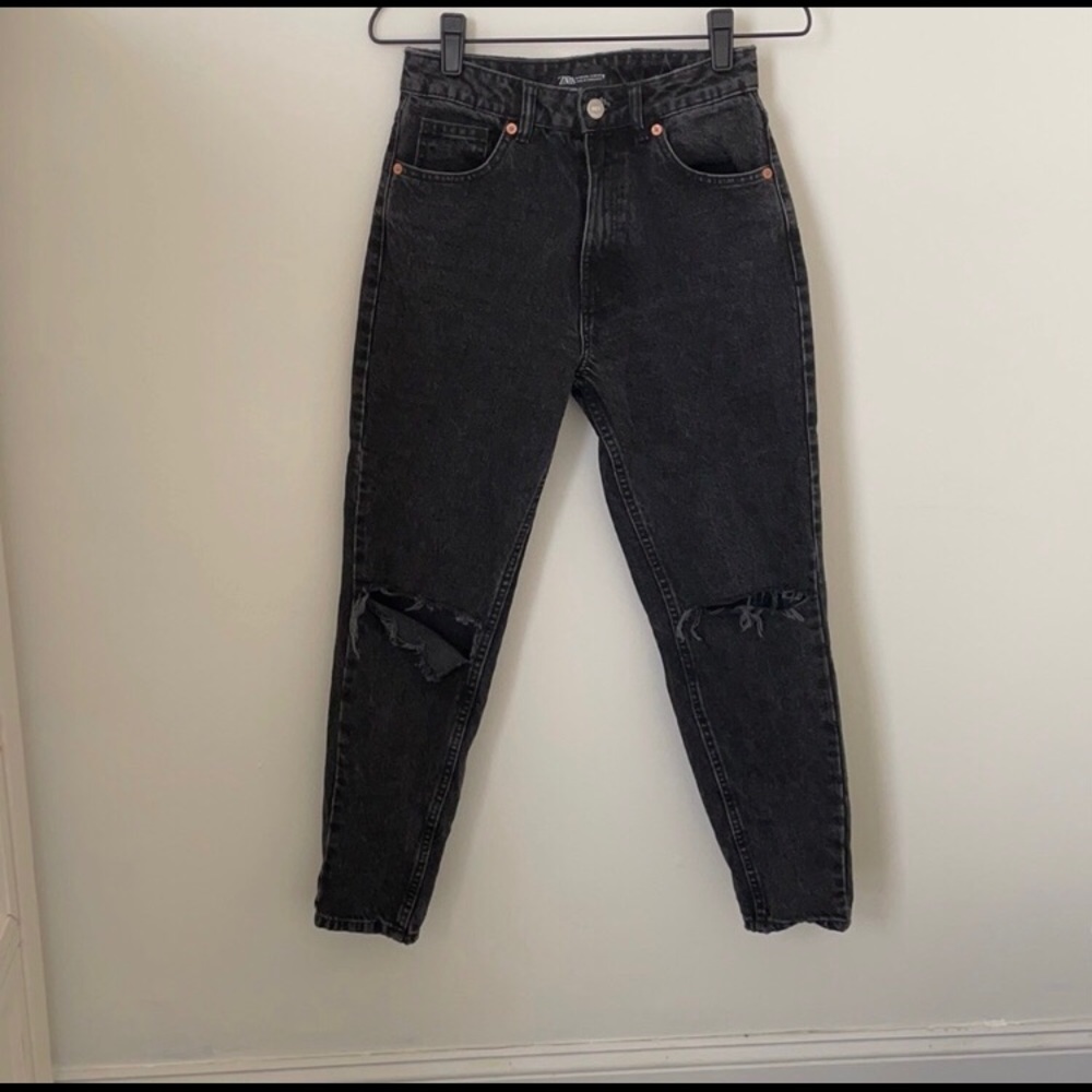 Black Ripped Jeans Zara